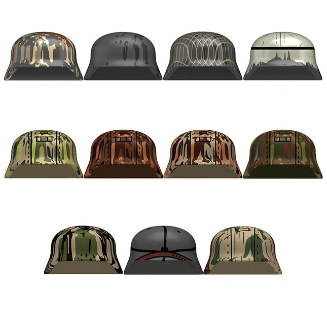 WW2 German M35 Camouflage Helmet Custom Accessory Set