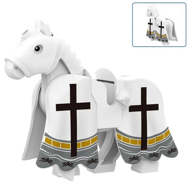 Medieval White Warhorse Custom Minifigure