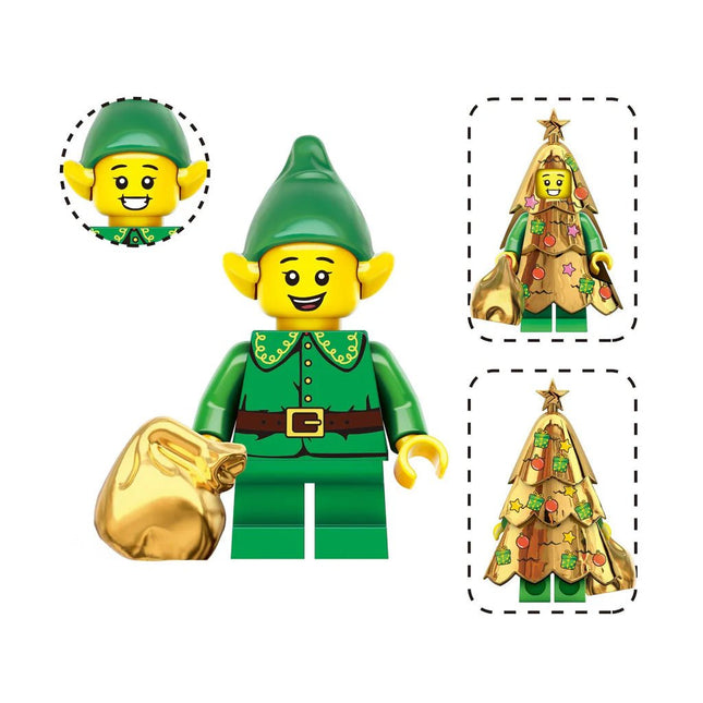 Holiday Christmas Elf custom Minifigure