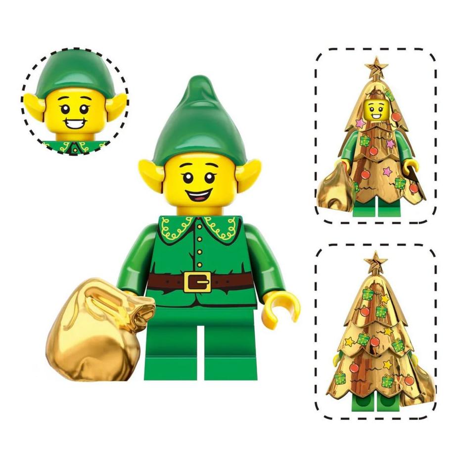 Christmas Elf Custom Minifigure – Minifigure Bricks