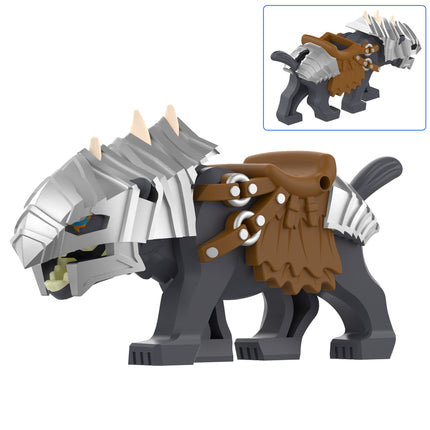 Grey Wargs Armored Custom Lord of the Rings Minifigure