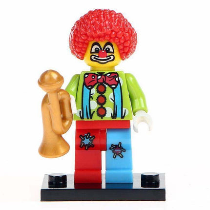 Colourful Circus Clown Custom Collectable Series Minifigure