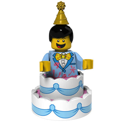 Birthday Cake Guy Custom Collectable Series Minifigure