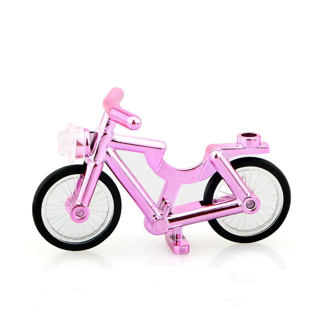 Chrome Pink Bicycle Custom Minifigure Accessory