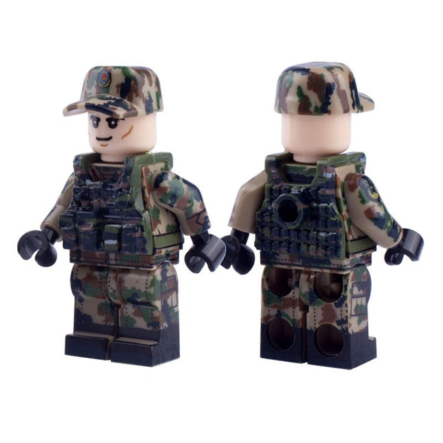 Chinese Military Soldier Custom Minifigure