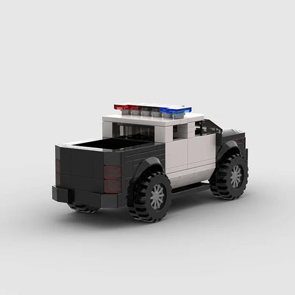 Police Pick Up Truck Custom Car MOC