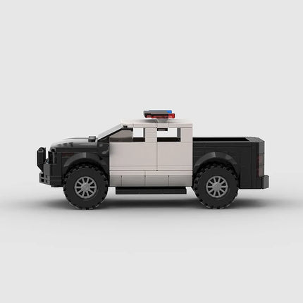 Police Pick Up Truck Custom Car MOC
