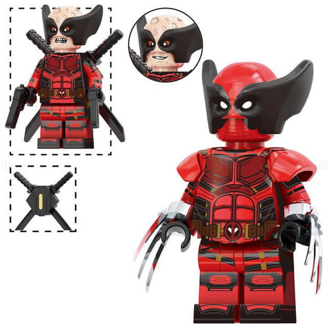 Wolverinepool (Deadpool) Custom Marvel Superhero Minifigure