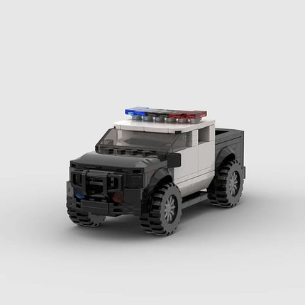 Police Pick Up Truck Custom Car MOC