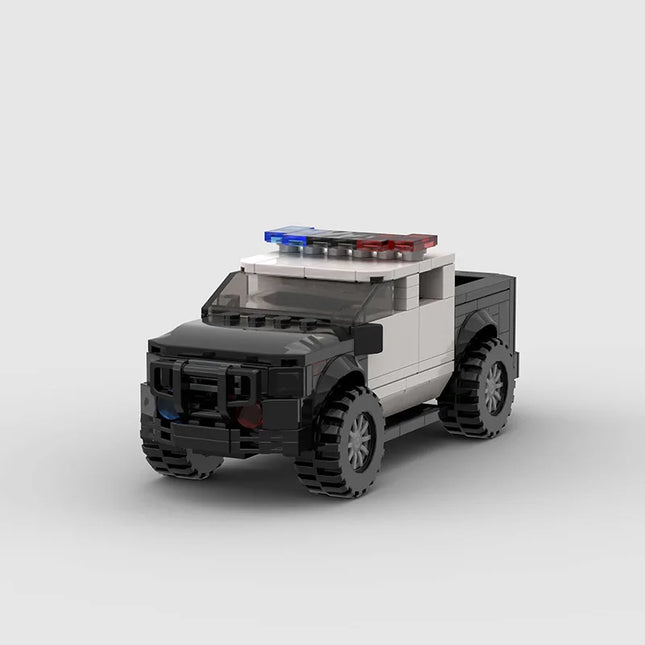 Police Pick Up Truck Custom Car MOC
