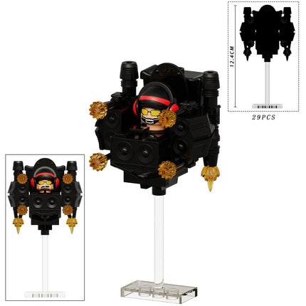 Battle DJ Toilet Man From Skibidi Toilet Custom Large Minifigure