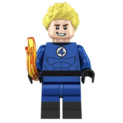 Johnny Storm (F4) Custom Marvel Superhero Minifigure