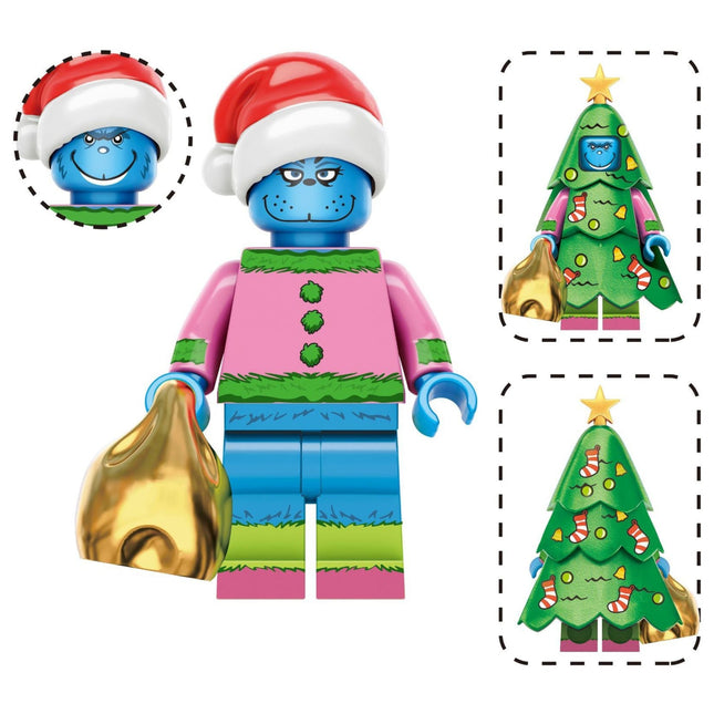 The Grinch (Blue) Christmas Special Custom Minifigure