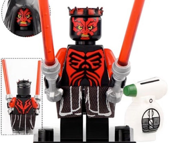 Darth Maul custom Star Wars Minifigure – Minifigure Bricks - Main Image