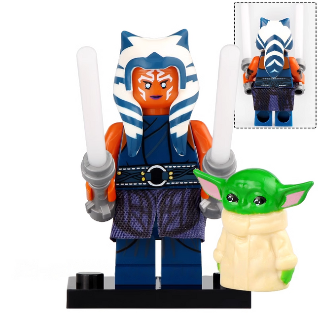 Ahsoka Tano with Grogu Custom Star Wars Minifigure