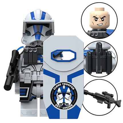 501st Clone Trooper Custom Star Wars Minifigure - Minifigure Bricks