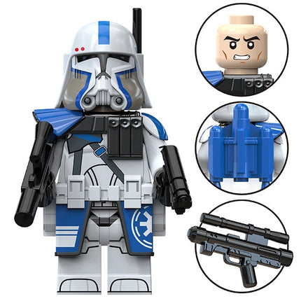 501st Clone Commander Custom Star Wars Minifigure - Minifigure Bricks