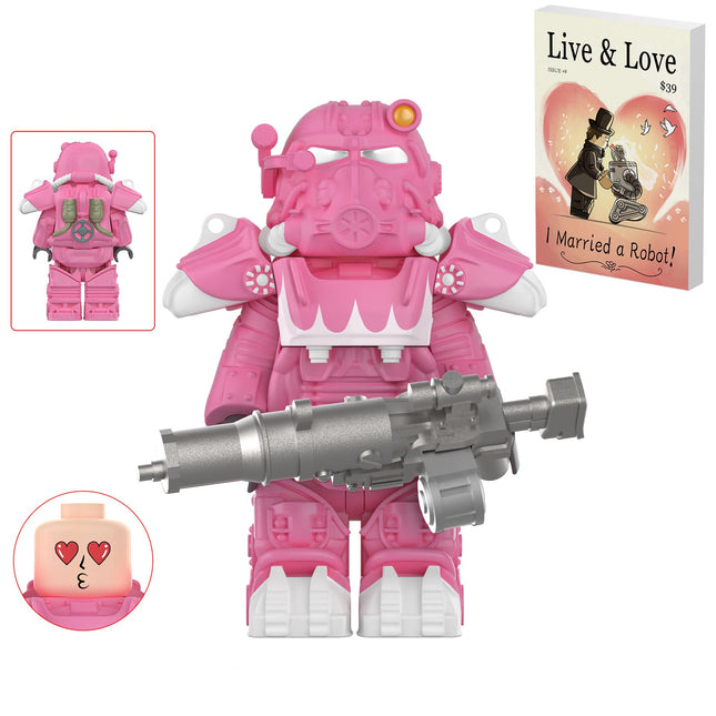 T-60 Power Armor (Hot Rod Hot Pink) Custom Fallout Minifigure