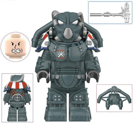 X-01 Power Armor (Minutemen Patriot) Custom Fallout Minifigure