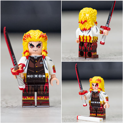 Kyojuro Rengoku From Demon Slayer Custom Anime Minifigure