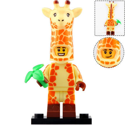 Giraffe Suit Guy Custom Collectable Minifigure