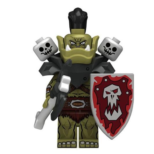 Orc Soldier Custom World of Warcraft Minifigure – Minifigure Bricks