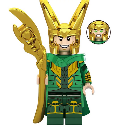 Loki Chrome Custom Marvel Superhero Minifigure
