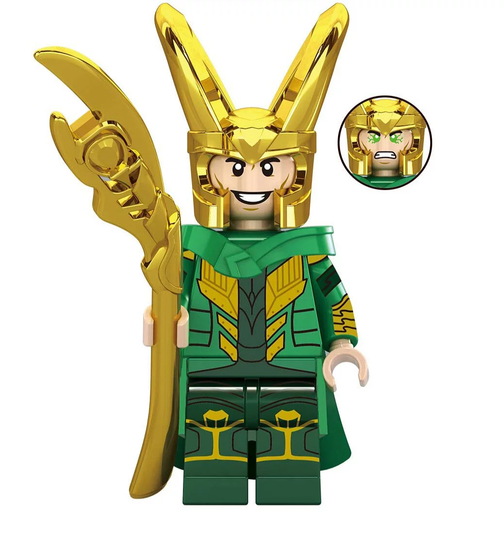 Loki Chrome Custom Marvel Superhero Minifigure – Minifigure Bricks