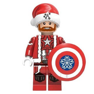 Captain America Santa Custom Marvel Christmas Superhero Minifigure