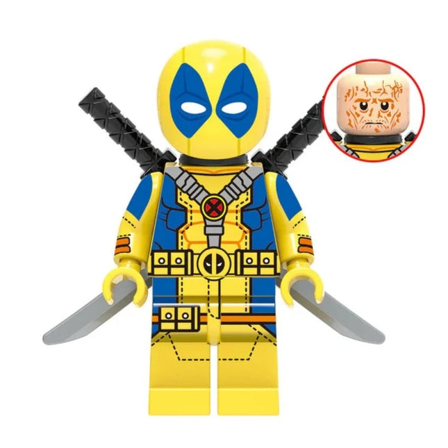 Deadpool (Yellow) Custom Marvel Superhero Minifigure