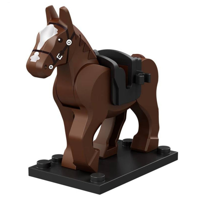 Military War Horse (Brown) Custom Minifigure