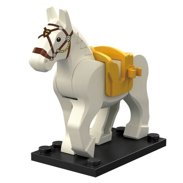 Military War Horse (White) Custom Minifigure