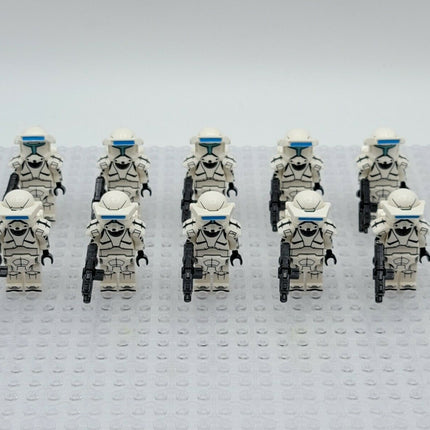 10 x White Squad Clone Commando custom Star Wars Minifigure