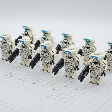 10 x White Squad Clone Commando custom Star Wars Minifigure