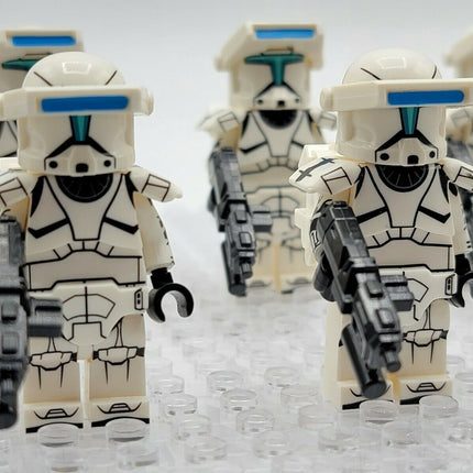 10 x White Squad Clone Commando custom Star Wars Minifigure