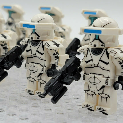 10 x White Squad Clone Commando custom Star Wars Minifigure