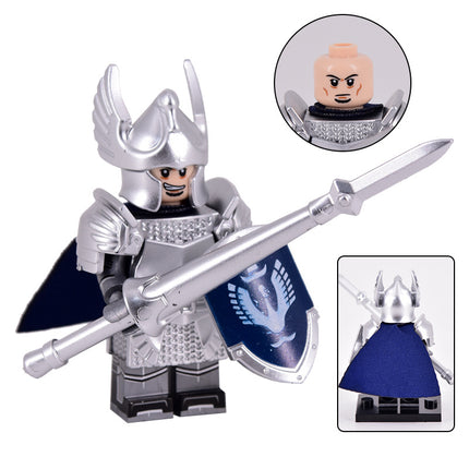 Swan Knight Lancer (Knights of Dol Amroth) Custom Lord of the Rings Minifigure