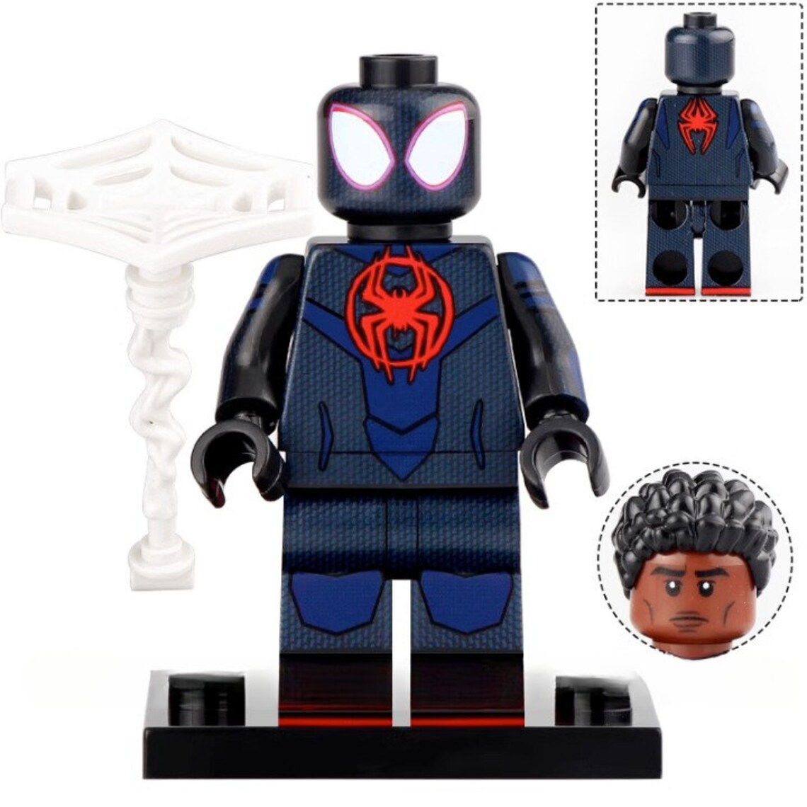 Marvel's Spider Miles Morales Lego Minifigure Miles Morales Spider-Man Custom Marvel Superhero Minifigure