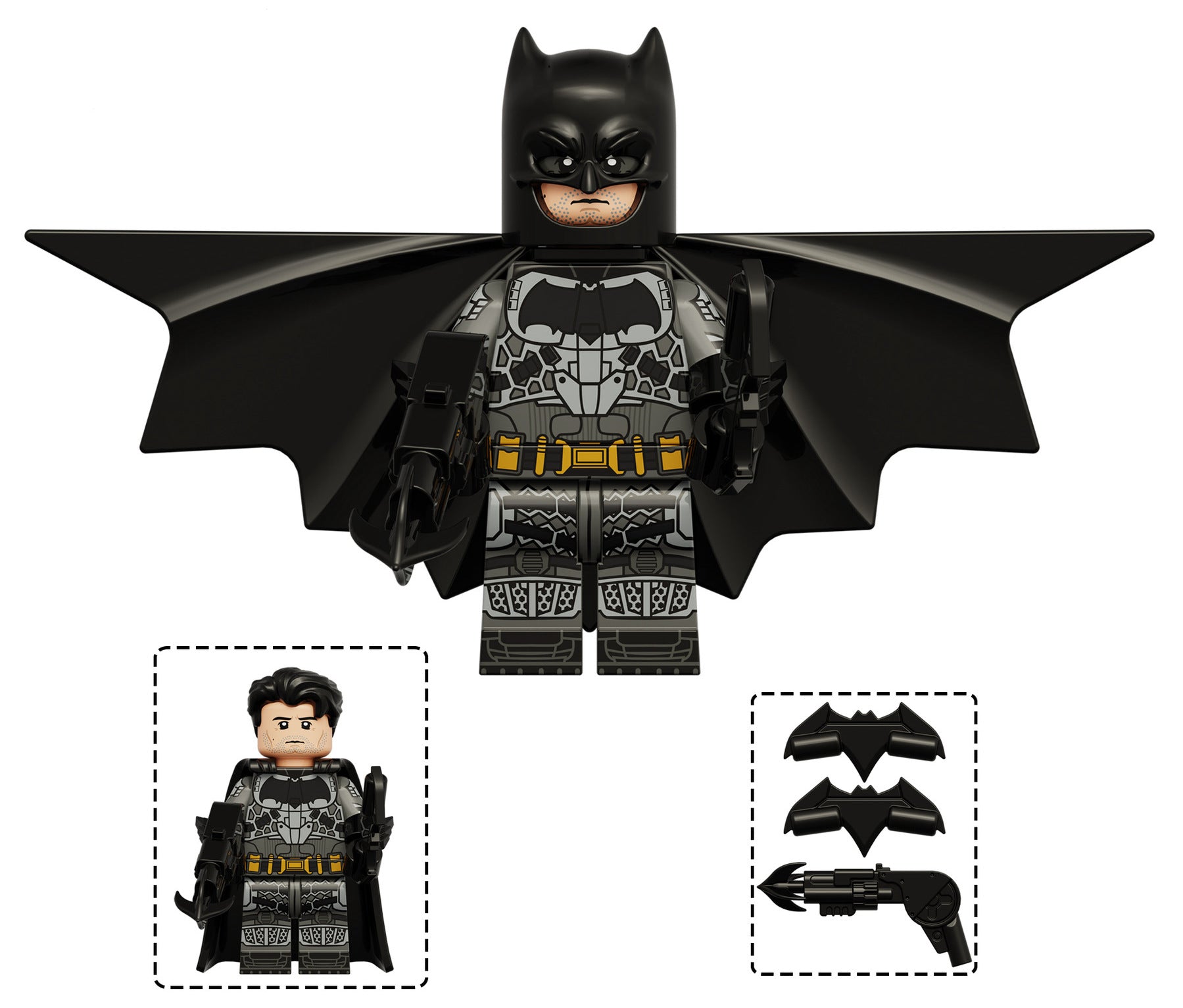 Custom Lego Lego Dc Minifigures For Sale Batman Blue-Gray Suit