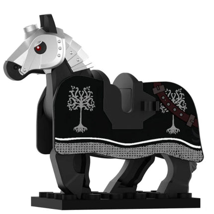 Gondor Malbading Horse  Medieval Warhorse Custom Minifigure