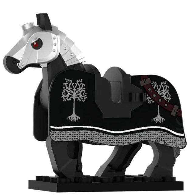Gondor Malbading Horse  Medieval Warhorse Custom Minifigure