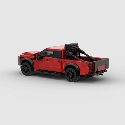 Ford Ranger Red Pickup Truck Custom Car MOC
