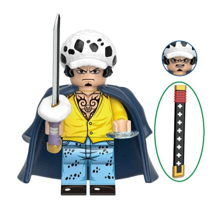 Trafalgar D Water Law Custom One Piece Anime Minifigure