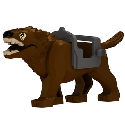 Dark Brown Wolf Custom Lord of the Rings Minifigure