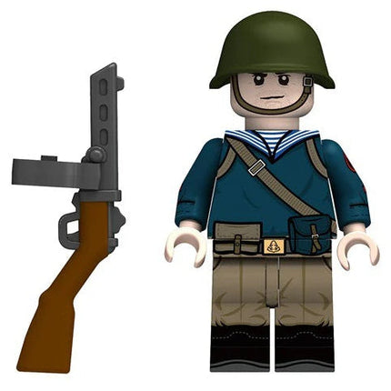 Soviet Naval Infantry (Russian Soldier) Custom Military Minifigure