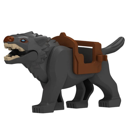 Dark Grey Wolf Custom Lord of the Rings Minifigure