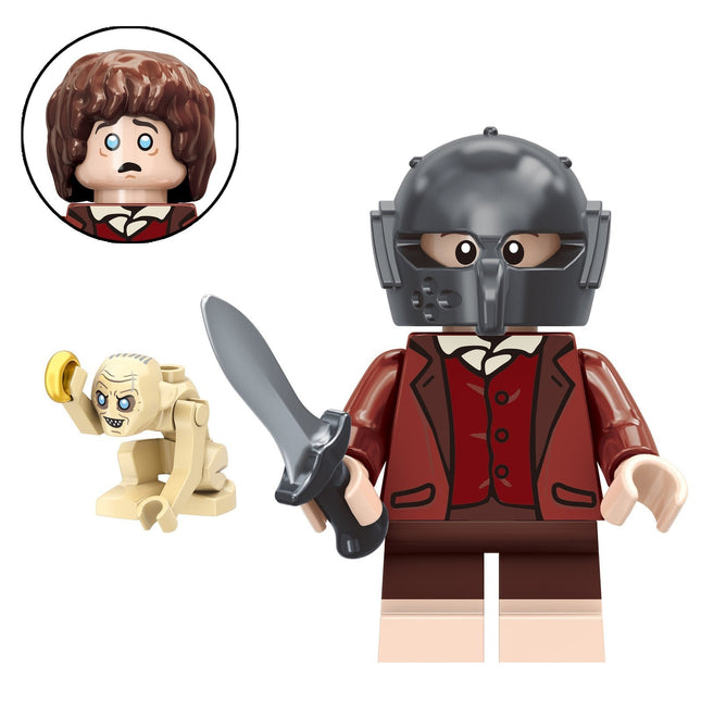 Frodo Baggins (Orc Helmet) Custom Lord of the Rings Minifigure