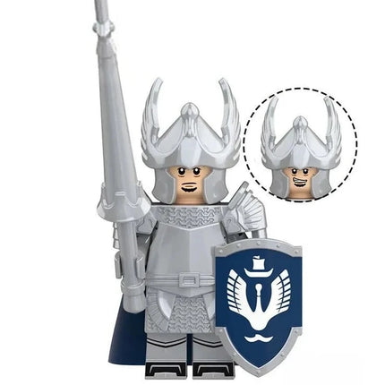 Swan Knight Lancer (Knights of Dol Amroth) Custom Lord of the Rings Minifigure