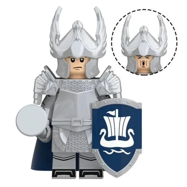 Swan Knight (Knights of Dol Amroth) Custom Lord of the Rings Minifigure