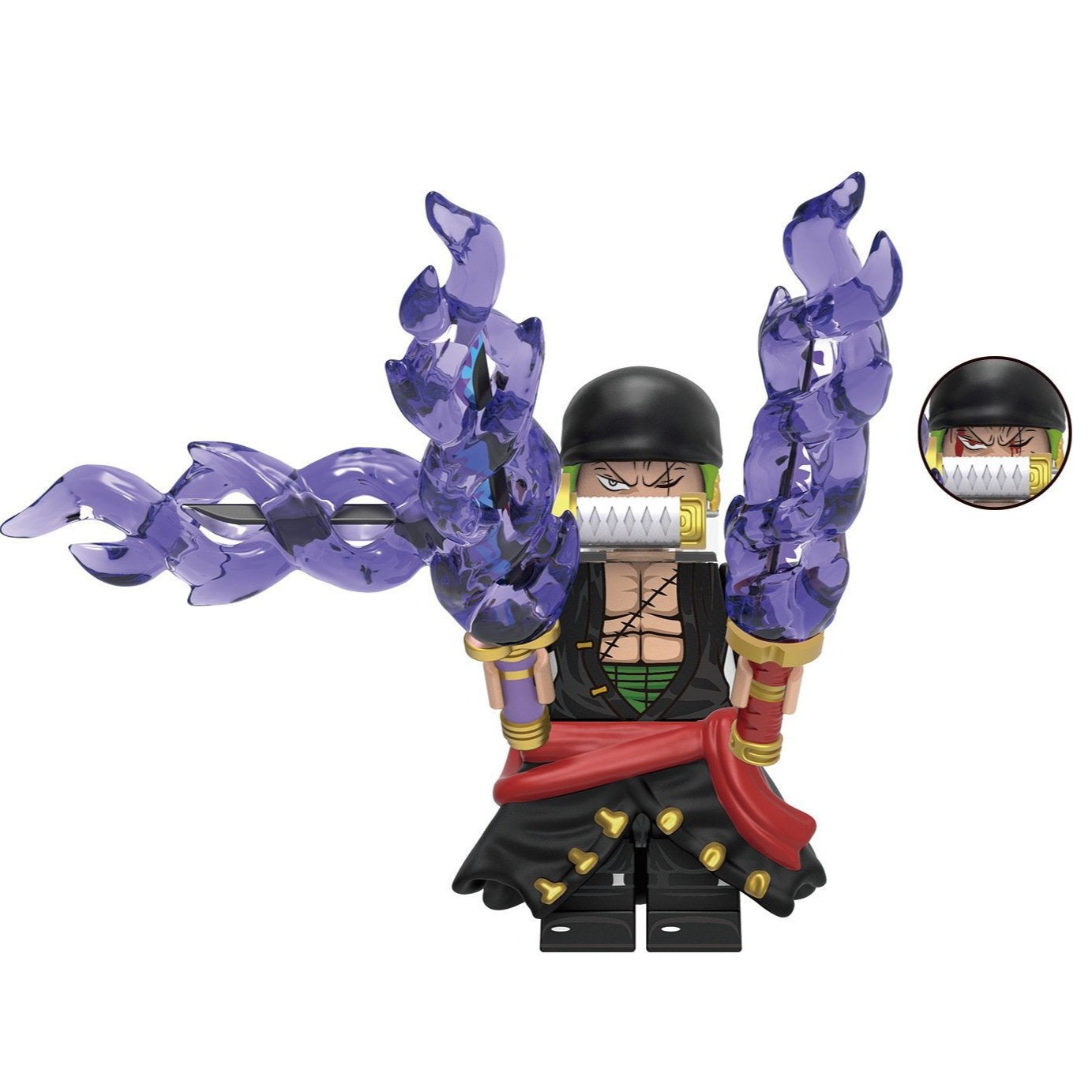 Roronoa Zoro Custom One Piece Anime Minifigure Minifigure Bricks